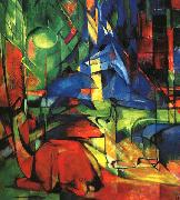 Franz Marc Deer in the Forest II painting